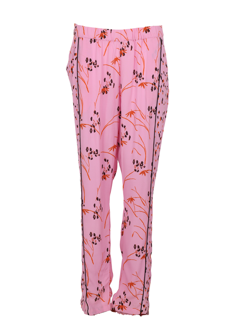 PRE-LOVED Pants in Hibiscus print - Hibiscus print - Cloud Pink