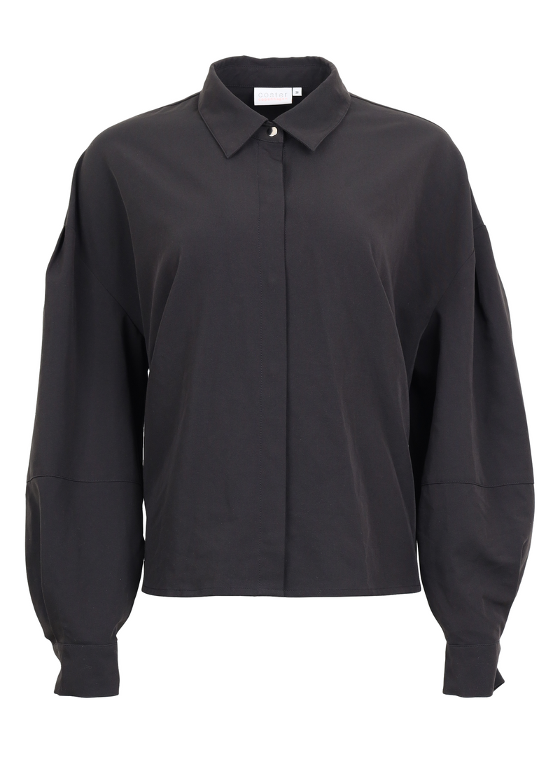 PRE-LOVED Shirt with hidden buttons - Black