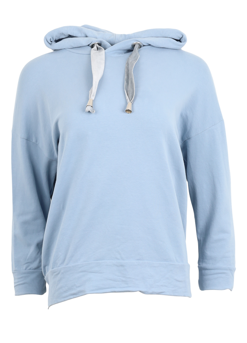 PRE-LOVED  Oversize sweat w. hoodie and print on sleeves  - Blue