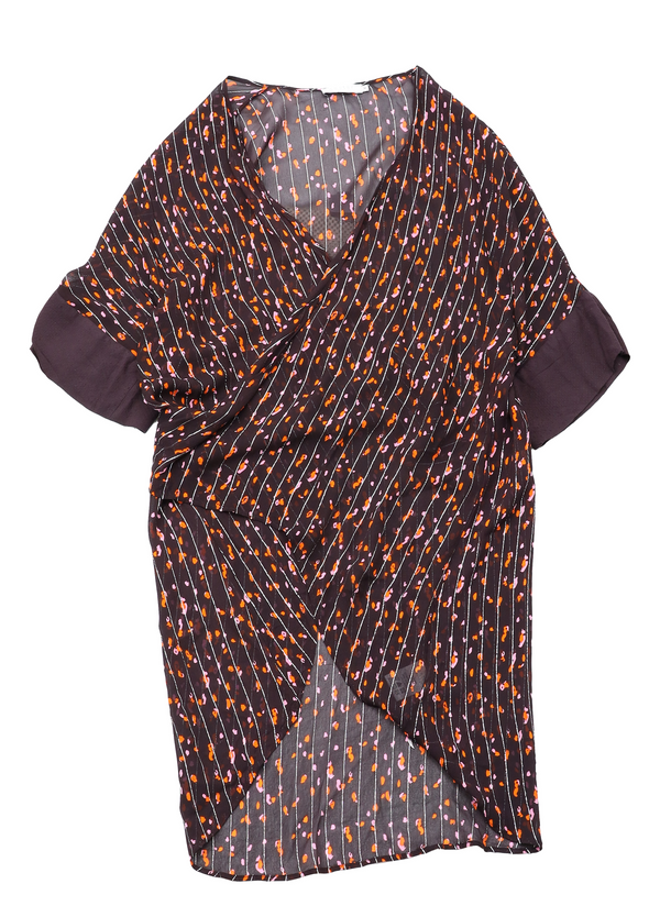 PRE-LOVED V-neck dress with flower print - Multi