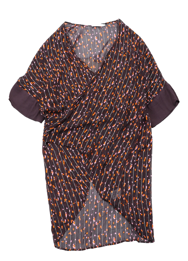 PRE-LOVED V-neck dress with flower print - Multi