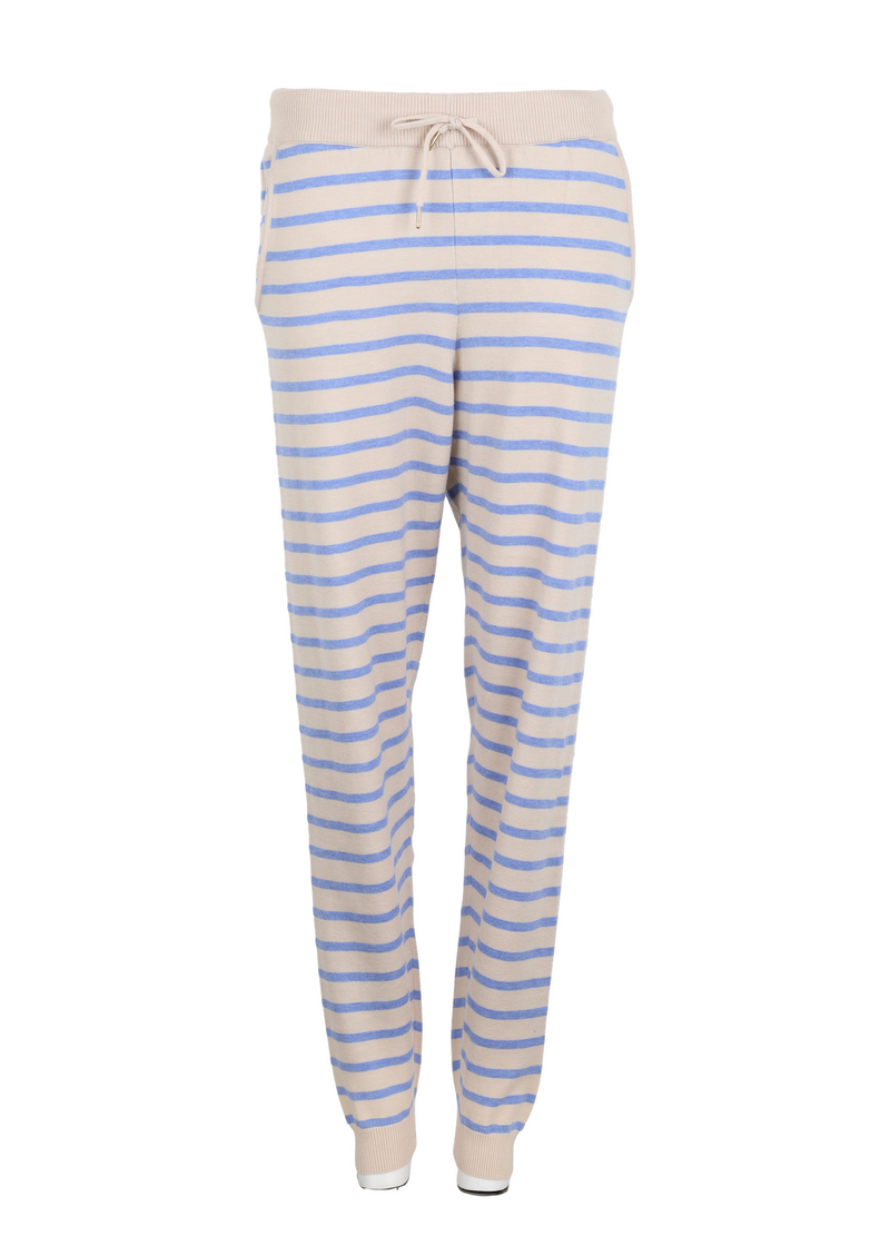 PRE-LOVED CC HEART STRIKBUKSER M. STRIBER  - Creme/blue stripes