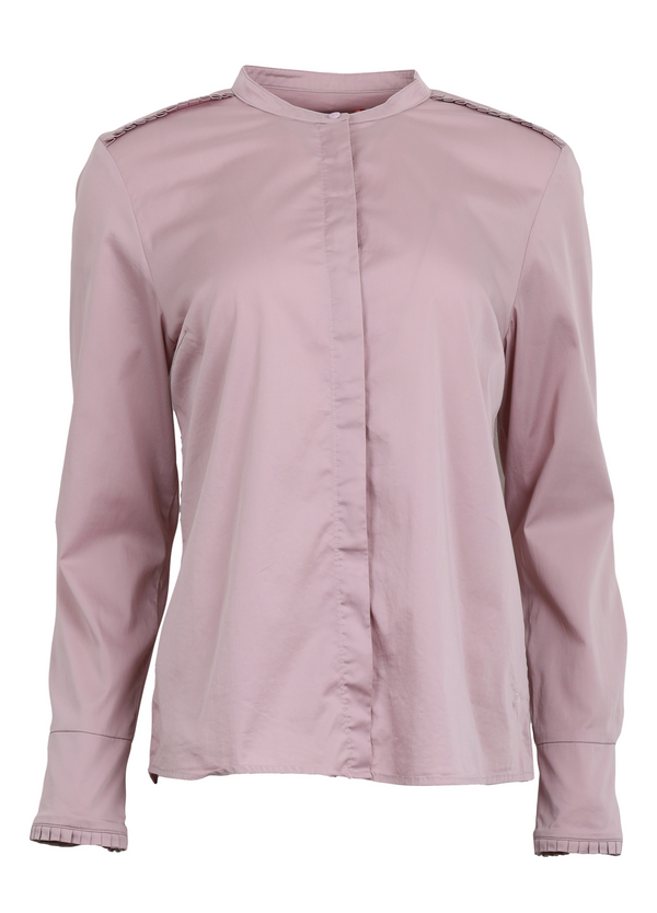 PRE-LOVED CC HEART FEMININ SKJORTE MED KINAKRAVE  - Soft Rose