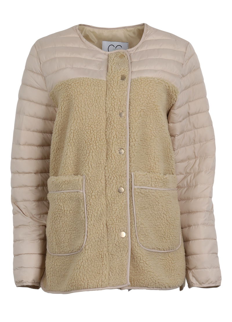 PRE-LOVED CC HEART KORT DYNEJAKKE M. PLYS  - Camel mix