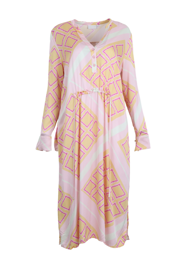 PRE-LOVED Kjole i Ikat square print - Ikat square print