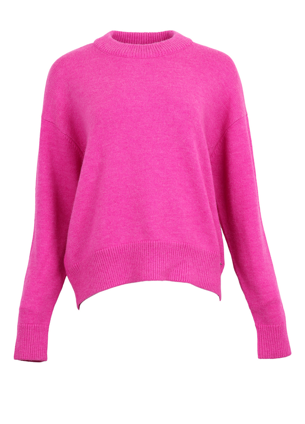 PRE-LOVED STRIK M. RUND HALSUDSKÆRING  - Flash pink