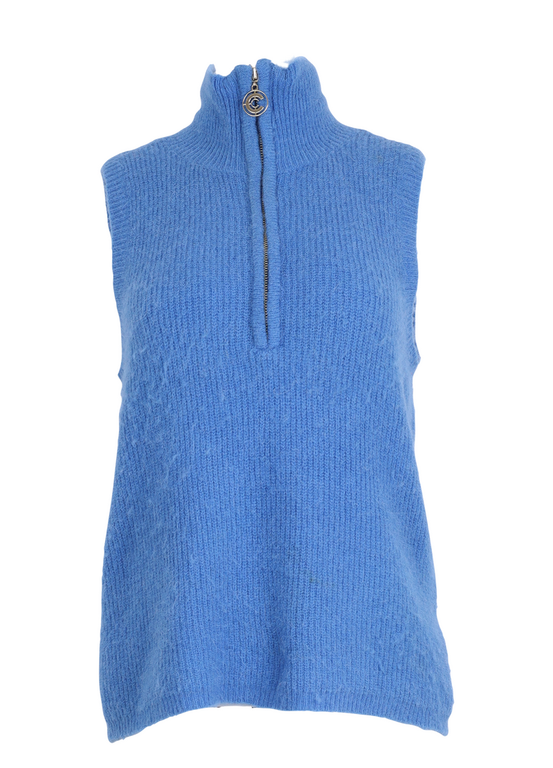 PRE-LOVED VEST M. LYNLÅS  -  Intense sky blue
