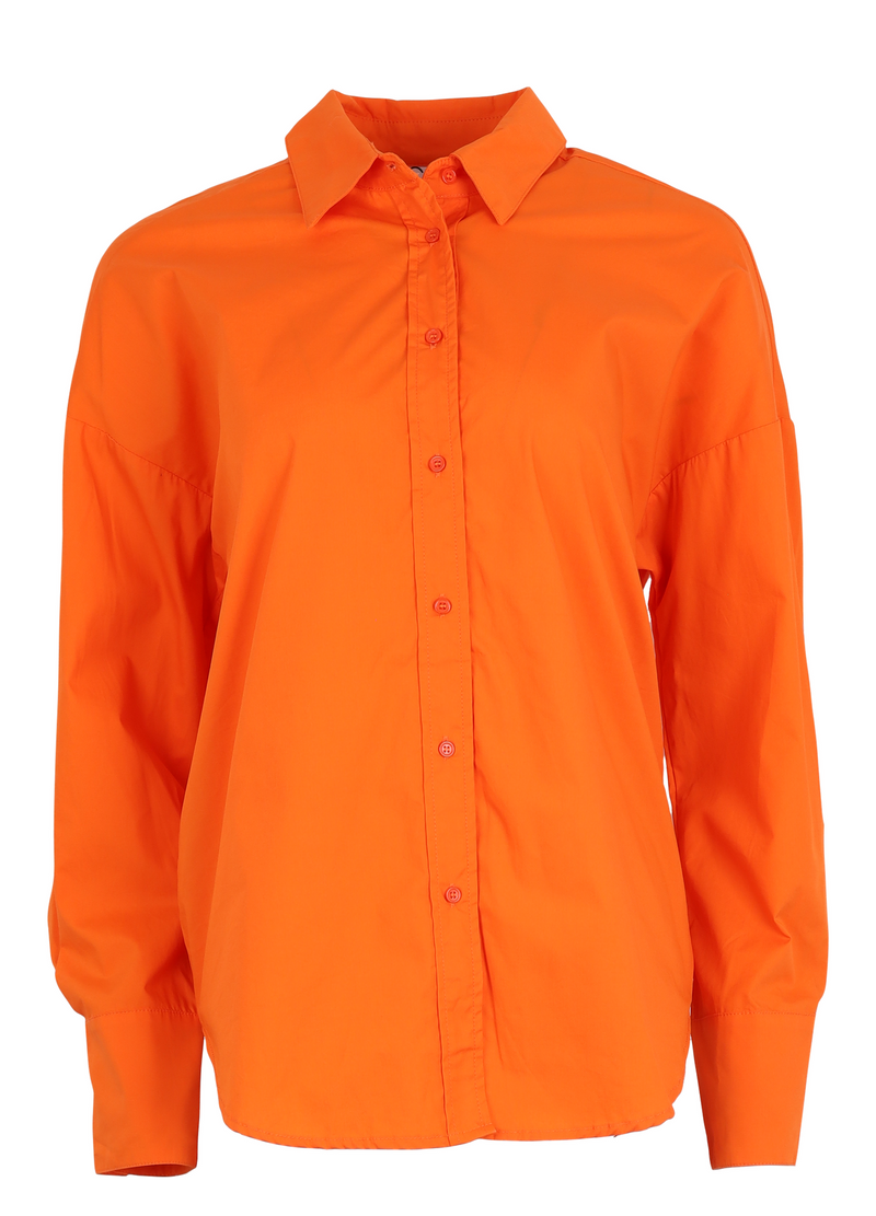 PRE-LOVED CC HEART OVERSIZED BOMULDSSKJORTE - Orange -701