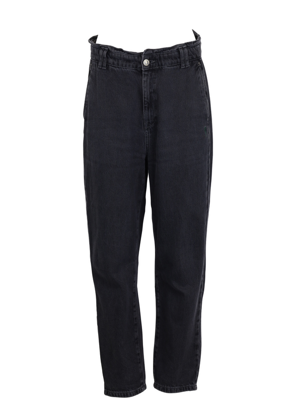 PRE-LOVED BLØD DENIMBUKS MED LØST FIT  - Hunter Green