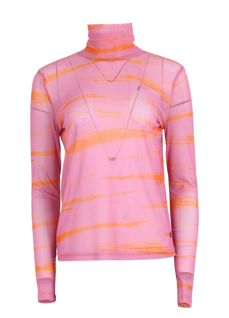 PRE-LOVED MESH RULLEKRAVE  - Zebra stripe Pink