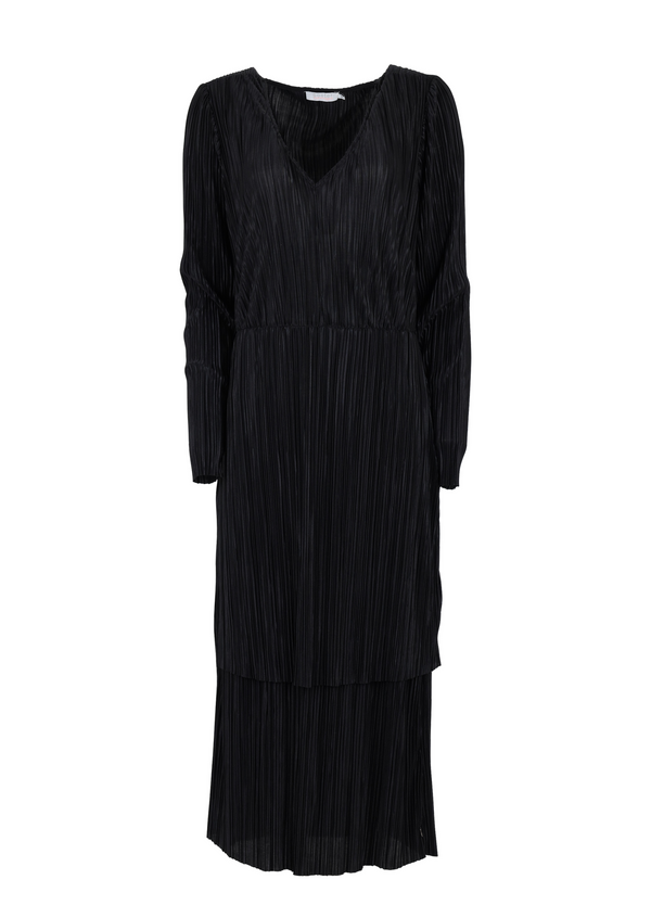PRE-LOVED PLISSE KJOLE - Black