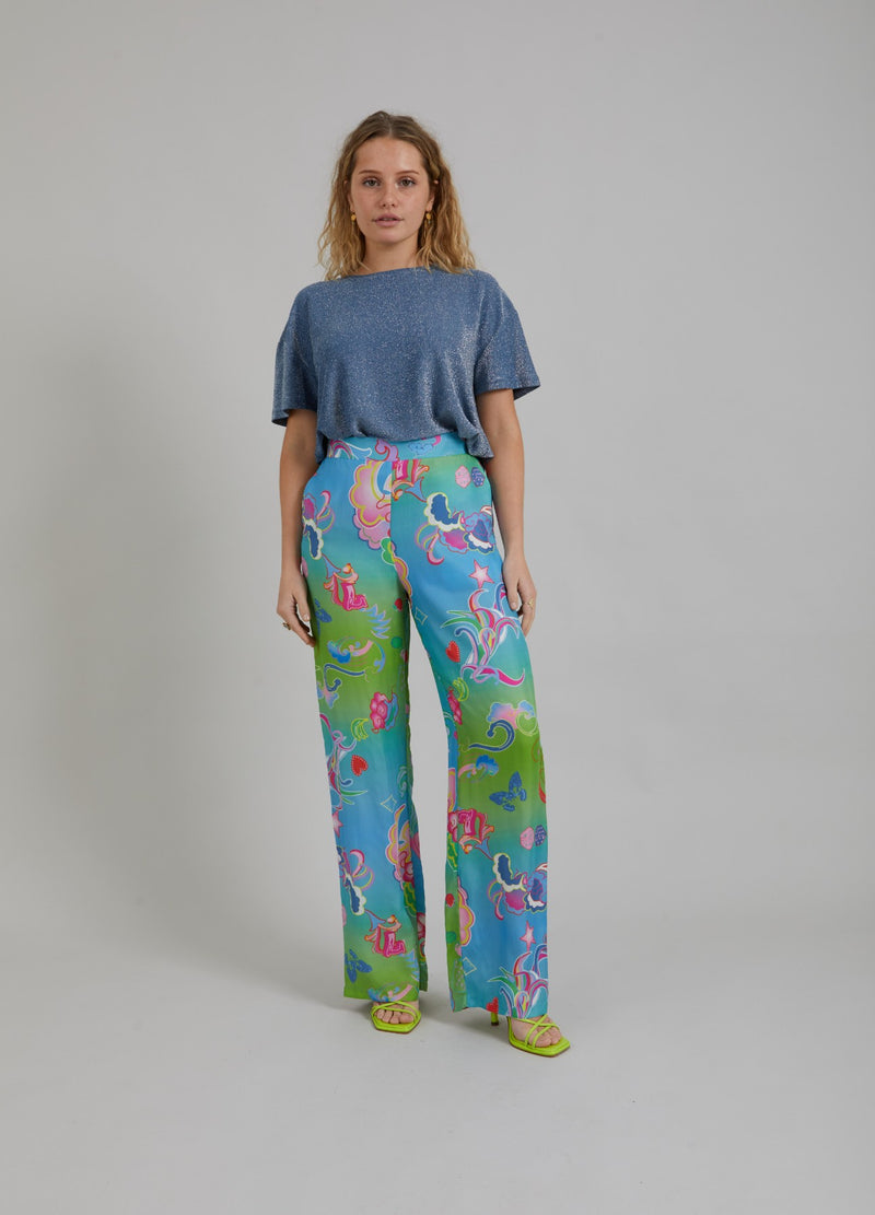 Coster Copenhagen BUKSER M. GAME ON PRINT - SILLE FIT Pants Game on print - 901