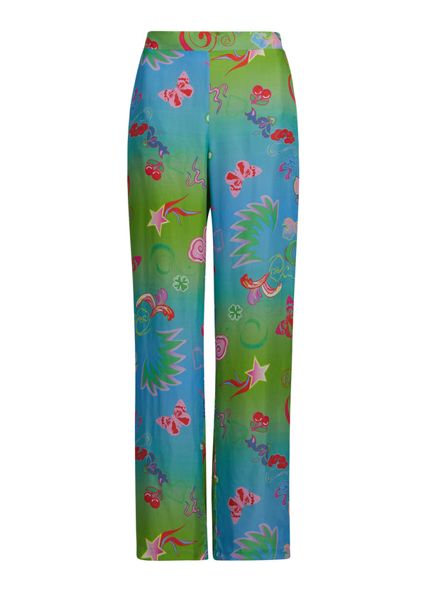 Coster Copenhagen BUKSER M. GAME ON PRINT - SILLE FIT Pants Game on print - 901