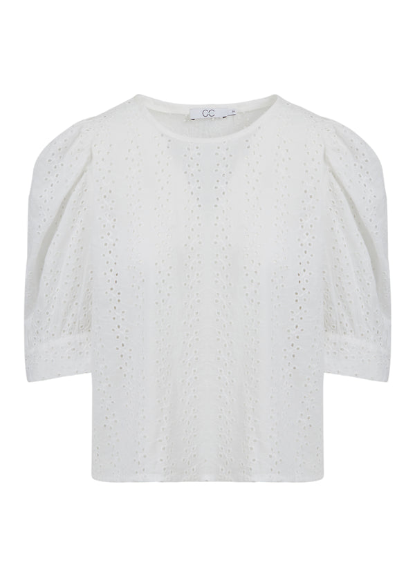 CC Heart CC HEART AMY TOP M. BRODERIE ANGLAISE Shirt/Blouse White - 200