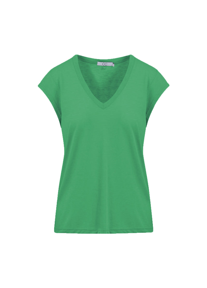 CC Heart CC HEART T-SHIRT MED V-HALS T-Shirt Emerald green - 402