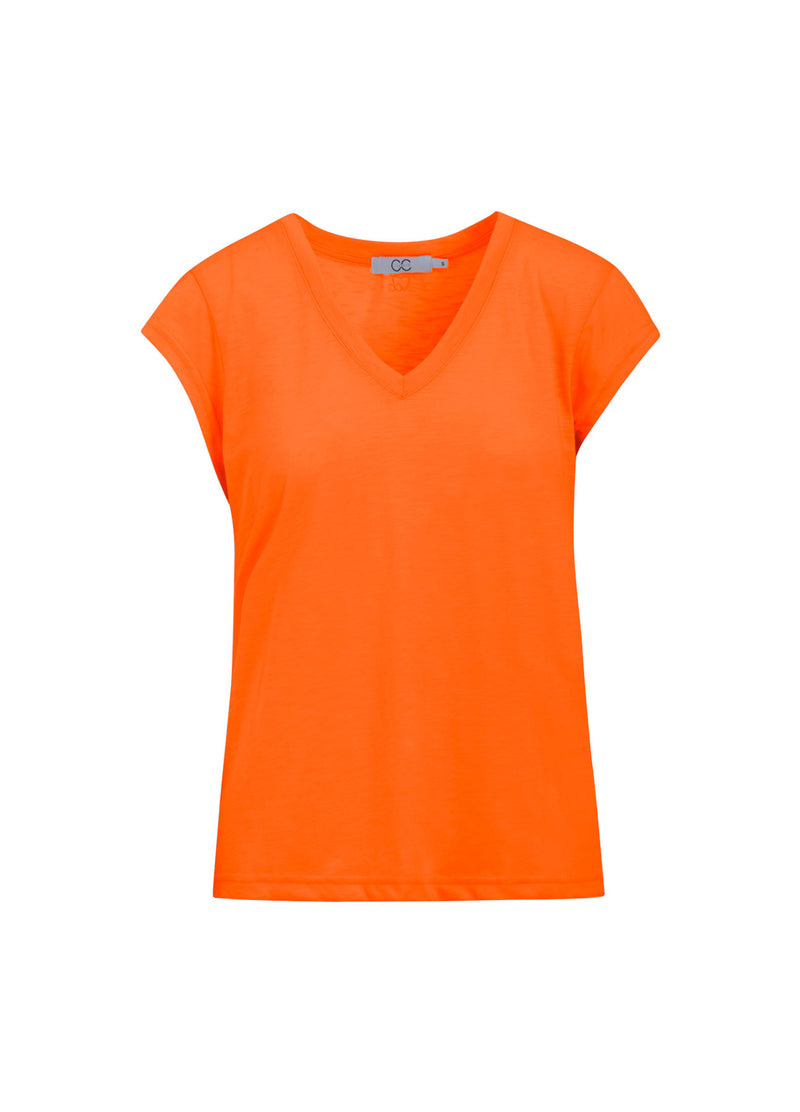 CC Heart CC HEART T-SHIRT MED V-HALS T-Shirt Orange -701