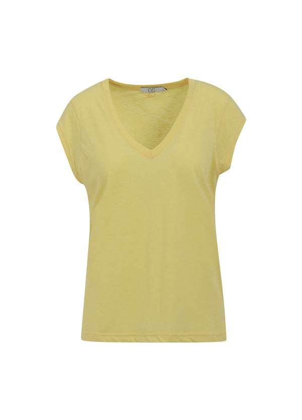 CC Heart CC HEART T-SHIRT MED V-HALS T-Shirt Sunny Yellow - 700