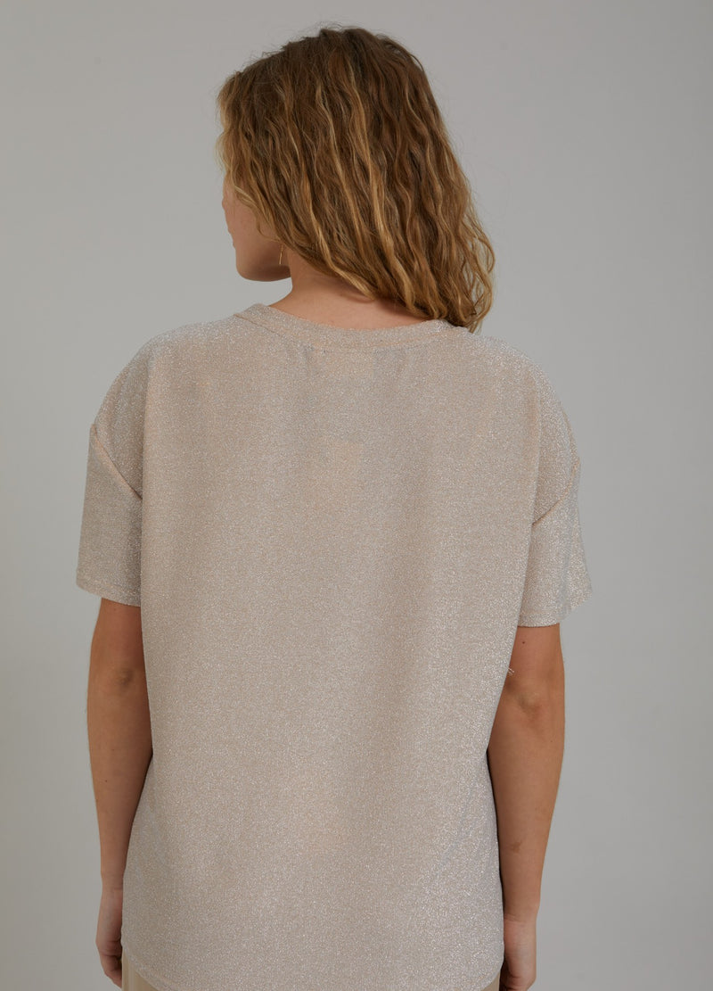 Coster Copenhagen GLIMMER TEE T-Shirt Shimmer sand - 783