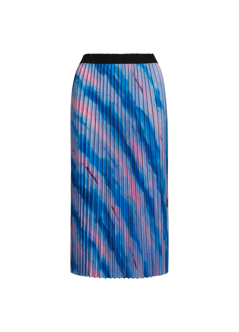 Coster Copenhagen PLISSERET NEDERDEL M. FADED STRIPE PRINT Skirt Faded stripe print blue - 509