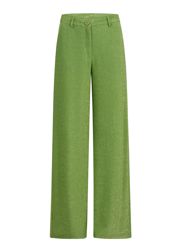 Coster Copenhagen SHIMMER BUKSER M PRESSEFOLDER - PETRA FIT Pants Shimmer green - 480