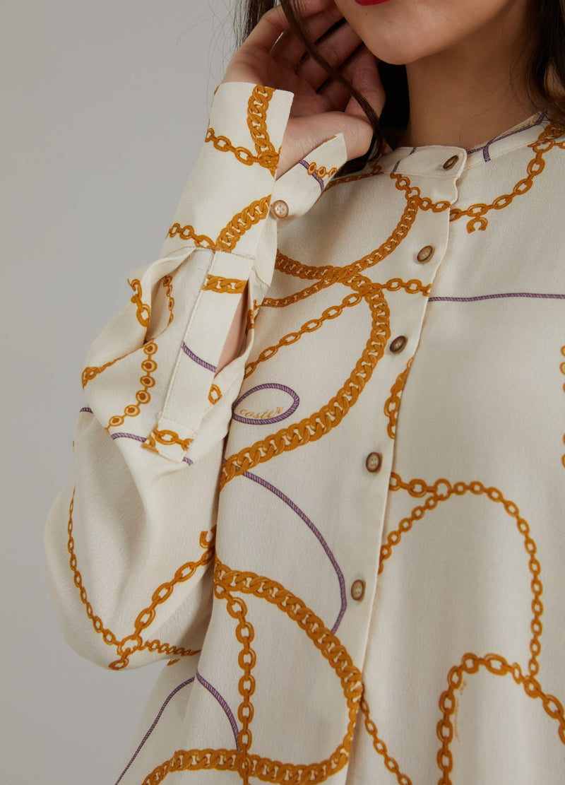 Coster Copenhagen SKJORTE M. CHAIN PRINT Shirt/Blouse Chain print - 906