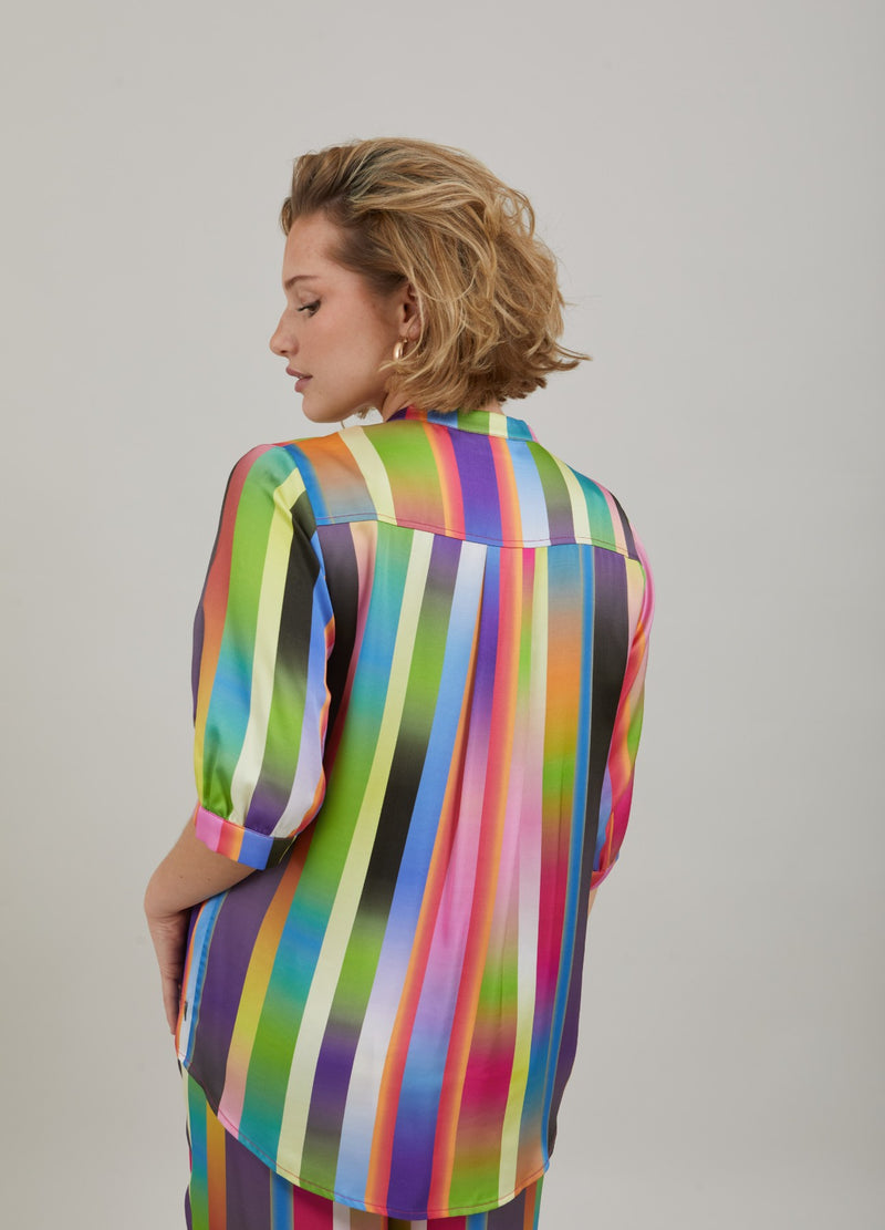 Coster Copenhagen SKJORTE M. FADED STRIPE PRINT Shirt/Blouse Faded stripe print - 916