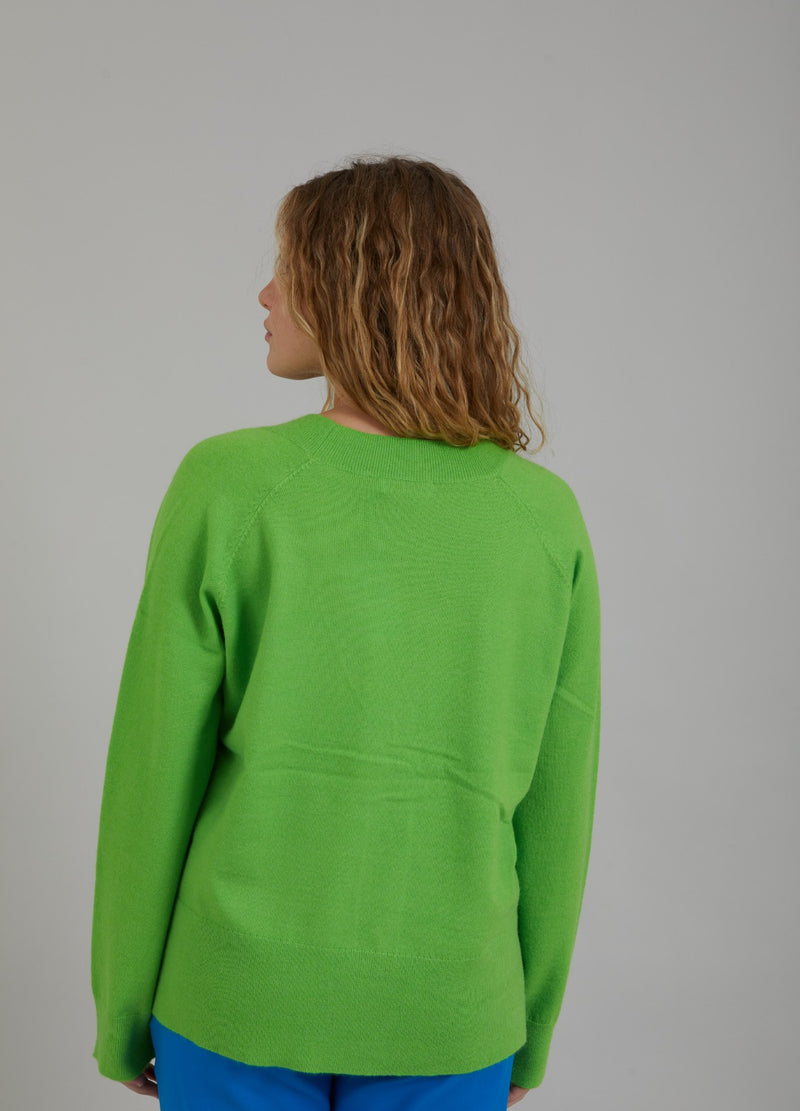 Coster Copenhagen STRIKCARDIGAN Knitwear Flashy green - 459