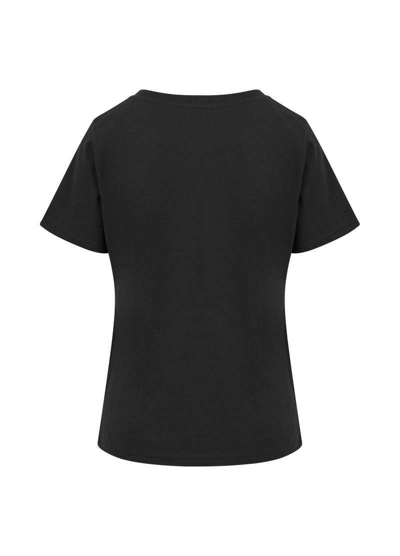 Coster Copenhagen T-SHIRT M. PRESSEFOLDER T-Shirt Black - 100